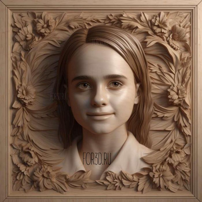 Emma Watson 2 stl model for CNC